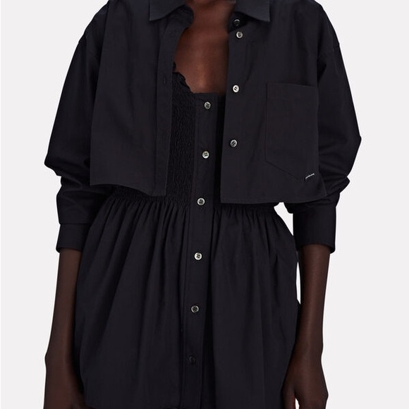 Alexander Wang Smocked Cami With Cropped Shirt - Picture 2 of 3